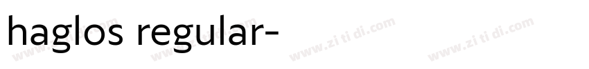 haglos regular字体转换